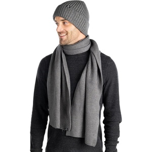 image:imageFunky Junque Scarf and Hat Set for Men and Women Ribbed Knit and Waffle Knit Warm AllSeason Winter AccessoriesRibbed Knit  Charcoal