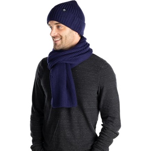 image:imageFunky Junque Scarf and Hat Set for Men and Women Ribbed Knit and Waffle Knit Warm AllSeason Winter AccessoriesRibbed Knit  Navy Blue