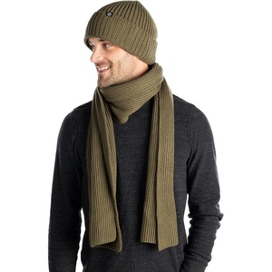 image:imageFunky Junque Scarf and Hat Set for Men and Women Ribbed Knit and Waffle Knit Warm AllSeason Winter AccessoriesRibbed Knit  Olive