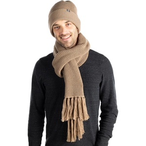 image:imageFunky Junque Scarf and Hat Set for Men and Women Ribbed Knit and Waffle Knit Warm AllSeason Winter AccessoriesWaffle Knit  Beige