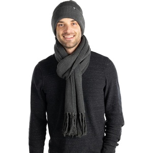 image:imageFunky Junque Scarf and Hat Set for Men and Women Ribbed Knit and Waffle Knit Warm AllSeason Winter AccessoriesWaffle Knit  Charcoal