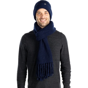 image:imageFunky Junque Scarf and Hat Set for Men and Women Ribbed Knit and Waffle Knit Warm AllSeason Winter AccessoriesWaffle Knit  Navy Blue