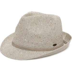 image:imageFunky Junque Short Brim Fedora Packable Sun Hat for Women  Adjustable Fedora sun hat with UPF 50 drawstring for vacations beaches festivals brunch amp garden partiesSequin  Cream