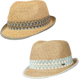 image:imageFunky Junque Short Brim Fedora Packable Sun Hat for Women  Adjustable Fedora sun hat with UPF 50 drawstring for vacations beaches festivals brunch amp garden parties2 Pack  Blue  Aqua