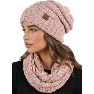image:imageFunky Junque Slouchy Beanie amp Infinity Scarf Gift Set  Matching Winter Accessories Sets for Women Oversized Hat and ScarvesIndi Pink Confetti