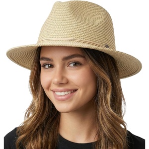 image:imageFunky Junque Sun Hats for Women Wide Brim UPF 50 Packable Fedora Beach Summer Travel HatMetallic Woven  Multi Beige