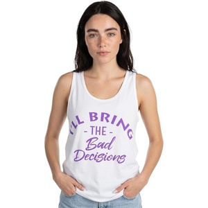 image:imageFunky Junque Tank Top for Women Summer Casual Bachelorette Party Bridal Funny Beach Vacation Bach Shirt CamiIll Bring the Bad Decisions