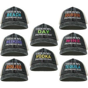 image:imageFunky Junque This is My Drinking Mesh Trucker Hat  Lightweight Cotton Cap with Sun Protection Golf Beach and Casual Casual Caps for Women8 Pack  This is My Drinking Hat  Weekend Bundle