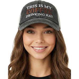 image:imageFunky Junque This is My Drinking Mesh Trucker Hat  Lightweight Cotton Cap with Sun Protection Golf Beach and Casual Casual Caps for WomenThis is My Drinking Hat  Coffee