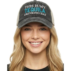 image:imageFunky Junque This is My Drinking Mesh Trucker Hat  Lightweight Cotton Cap with Sun Protection Golf Beach and Casual Casual Caps for WomenThis is My Drinking Hat  Tequila