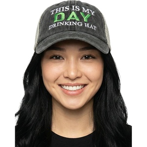 image:imageFunky Junque This is My Drinking Mesh Trucker Hat  Lightweight Cotton Cap with Sun Protection Golf Beach and Casual Casual Caps for WomenThis is My Drinking Hat  Day Drinking