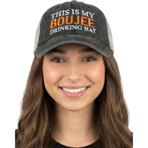 image:imageFunky Junque This is My Drinking Mesh Trucker Hat  Lightweight Cotton Cap with Sun Protection Golf Beach and Casual Casual Caps for WomenThis is My Drinking Hat  Boujee