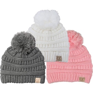 image:imageFunky Junque Toddler Pom Beanie  Kids Winter Hat for Ages 14 Baby Boy amp Girl Knit Beanies Warm Cozy Knit Snow Hats3 Pack  Grey  Ivory  Pale Pink