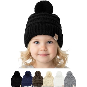 image:imageFunky Junque Toddler Pom Beanie  Kids Winter Hat for Ages 14 Baby Boy amp Girl Knit Beanies Warm Cozy Knit Snow HatsBlack