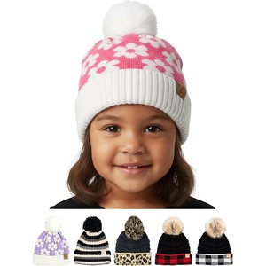 image:imageFunky Junque Toddler Pom Beanie  Kids Winter Hat for Ages 14 Baby Boy amp Girl Knit Beanies Warm Cozy Knit Snow HatsCandy Pink  Daisy W Faux Fur Pom