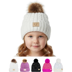 image:imageFunky Junque Toddler Pom Beanie  Kids Winter Hat for Ages 14 Baby Boy amp Girl Knit Beanies Warm Cozy Knit Snow HatsIvory  Cable Knit Faux Fur Pom