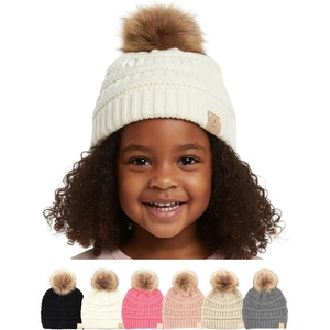 image:imageFunky Junque Toddler Pom Beanie  Kids Winter Hat for Ages 14 Baby Boy amp Girl Knit Beanies Warm Cozy Knit Snow HatsIvory  Faux Fur Pom