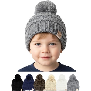image:imageFunky Junque Toddler Pom Beanie  Kids Winter Hat for Ages 14 Baby Boy amp Girl Knit Beanies Warm Cozy Knit Snow HatsMelange Grey
