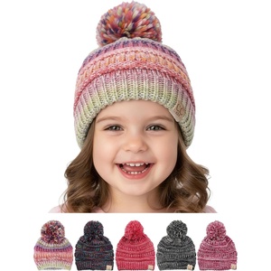 image:imageFunky Junque Toddler Pom Beanie  Kids Winter Hat for Ages 14 Baby Boy amp Girl Knit Beanies Warm Cozy Knit Snow HatsMulti Rose Mix