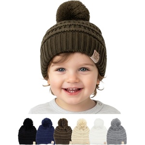 image:imageFunky Junque Toddler Pom Beanie  Kids Winter Hat for Ages 14 Baby Boy amp Girl Knit Beanies Warm Cozy Knit Snow HatsNew Olive