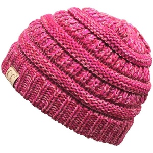 image:imageFunky Junque Toddler Winter Hat Ages 14 Soft Knit Beanie for Boys amp Girls Cozy Warm Kids Beanies for Cold Weather4 Tone Mix  a Hot Pink  Red  Baby Pink  Fuschia