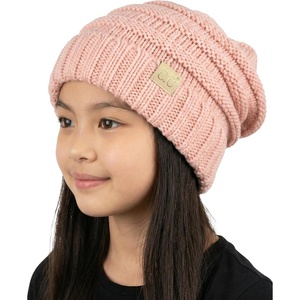 image:imageFunky Junque Toddler Winter Hats for Kids Ages 29 Chunky Cable Knit Slouchy Beanie Warm Ski Cap for Boys and GirlsIndi Pink