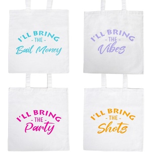 image:imageFunky Junque Tote Bag for Women Canvas Beach Bag Bachelorette Bridal Party Gifts Cute Reusable Shopping Grocery Bags4  Ill Bring the  Beach Pack