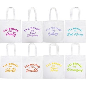 image:imageFunky Junque Tote Bag for Women Canvas Beach Bag Bachelorette Bridal Party Gifts Cute Reusable Shopping Grocery Bags8  Ill Bring the  Party Pack