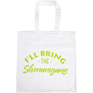 image:imageFunky Junque Tote Bag for Women Canvas Beach Bag Bachelorette Bridal Party Gifts Cute Reusable Shopping Grocery BagsIll Bring the Shenanigans Green