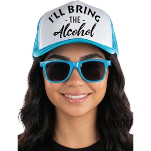 image:imageFunky Junque Trucker Hat amp Sunglasses Set for Women  Bachelorette Party Favors Girls Trip Bridesmaid GiftsAlcohol  Hat  Sunglasses Set Aqua