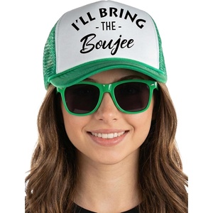 image:imageFunky Junque Trucker Hat amp Sunglasses Set for Women  Bachelorette Party Favors Girls Trip Bridesmaid GiftsBoujee  Hat  Sunglasses Green