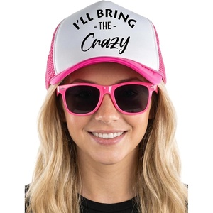 image:imageFunky Junque Trucker Hat amp Sunglasses Set for Women  Bachelorette Party Favors Girls Trip Bridesmaid GiftsCrazy  Hat  Sunglasses Set Hot Pink