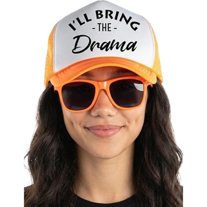 image:imageFunky Junque Trucker Hat amp Sunglasses Set for Women  Bachelorette Party Favors Girls Trip Bridesmaid GiftsDrama  Hat  Sunglasses Set Neon Orange