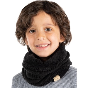 image:imageFunky Junque Winter Fleece Lined Neck Warmer Tube Scarf DoubleLayered Cold Weather Face Cover Gaiter Kids Boys Girls ToddlerBlack