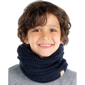 image:imageFunky Junque Winter Fleece Lined Neck Warmer Tube Scarf DoubleLayered Cold Weather Face Cover Gaiter Kids Boys Girls ToddlerNavy
