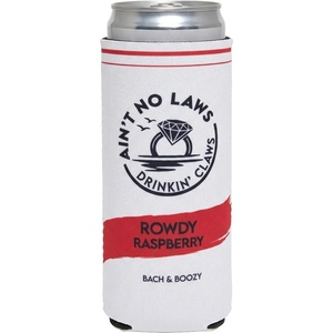 image:imageSlim Can Cooler  Tipsy by Noon  7 Pack  Insulated slim can cooler with funny designs for beach bachelorettes bridal showers pool parties amp girls weekendsRowdy Raspberry