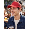 image:imageFunky Junque American Flag Trucker Hat  Adjustable Cotton Cap with Sun Protection Golf Beach and Vacation Trendy Caps for MenRed Mesh