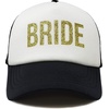 image:imageFunky Junque Bachelorette Trucker Hat for Women  Bride Tribe Squad Cap Mesh Bridal Shower GiftsBride  Black  White W Gold
