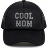 image:imageFunky Junque Bachelorette Trucker Hat for Women  Rhinestone Cowgirl Cap Bridal Shower Gifts Bride Party FavorsCool Mom Black