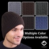 image:imageFunky Junque Basics Winter Thick Cable Knit Beanie Hat Fleece Lined Soft Chunky Warm Toboggan Skull Cap for Men WomenBrown