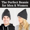 image:imageFunky Junque Basics Winter Thick Cable Knit Beanie Hat Fleece Lined Soft Chunky Warm Toboggan Skull Cap for Men WomenCharcoal