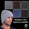 image:imageFunky Junque Basics Winter Thick Cable Knit Beanie Hat Fleece Lined Soft Chunky Warm Toboggan Skull Cap for Men WomenLight Grey