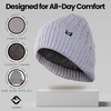 image:imageFunky Junque Basics Winter Thick Cable Knit Beanie Hat Fleece Lined Soft Chunky Warm Toboggan Skull Cap for Men WomenLight Grey