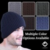 image:imageFunky Junque Basics Winter Thick Cable Knit Beanie Hat Fleece Lined Soft Chunky Warm Toboggan Skull Cap for Men WomenNavy Blue