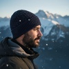 image:imageFunky Junque Basics Winter Thick Cable Knit Beanie Hat Fleece Lined Soft Chunky Warm Toboggan Skull Cap for Men WomenNavy Blue