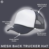 image:imageFunky Junque Blank Mesh Foam Lightweight Snapback Trucker Hat  Lightweight Foam Trucker Hat with Breathable Mesh Back Golf Beach and Street Style Trendy Trucker Hats for MenWhiteDark Grey