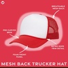 image:imageFunky Junque Blank Mesh Foam Lightweight Snapback Trucker Hat  Lightweight Foam Trucker Hat with Breathable Mesh Back Golf Beach and Street Style Trendy Trucker Hats for MenWhiteRed