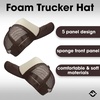 image:imageFunky Junque Blank Mesh Foam Lightweight Snapback Trucker Hat  Lightweight Foam Trucker Hat with Breathable Mesh Back Golf Beach and Street Style Trendy Trucker Hats for MenTanBrown