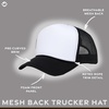 image:imageFunky Junque Blank Mesh Foam Lightweight Snapback Trucker Hat  Lightweight Foam Trucker Hat with Breathable Mesh Back Golf Beach and Street Style Trendy Trucker Hats for MenWhiteBlack