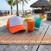 image:imageFunky Junque Blank Mesh Foam Lightweight Snapback Trucker Hat  Lightweight Foam Trucker Hat with Breathable Mesh Back Golf Beach and Street Style Trendy Trucker Hats for MenWhiteNeon Orange